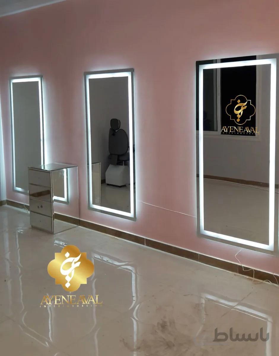 آينه قدي مدل سالوا مستطيل سايز ١٨٠*٨٠ سانتیمتر ریموت دار
