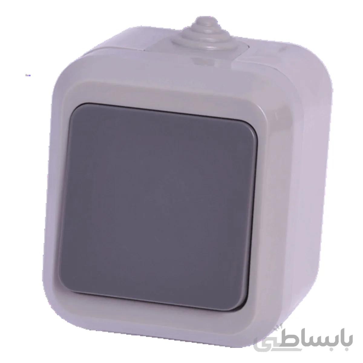 کلید تبدیل IP44 دلند طرح بارانی روکار سیلور