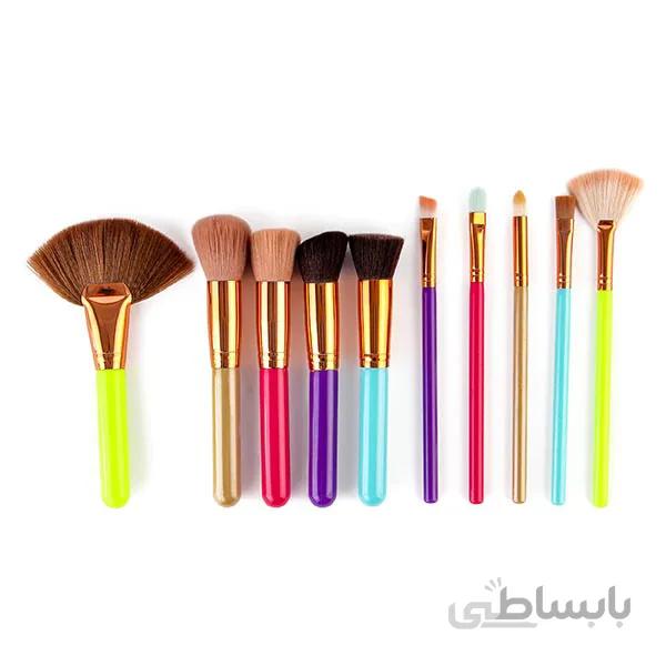 ست براش ۱۰ عددی رنگین کمان (Brush Set 10 Pcs Rainbow)