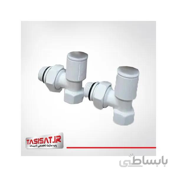 شیر رادیاتور دکوراتیو کروم سفید ا و حوله خشک کن دکوراتیو با متریال کروم سفید