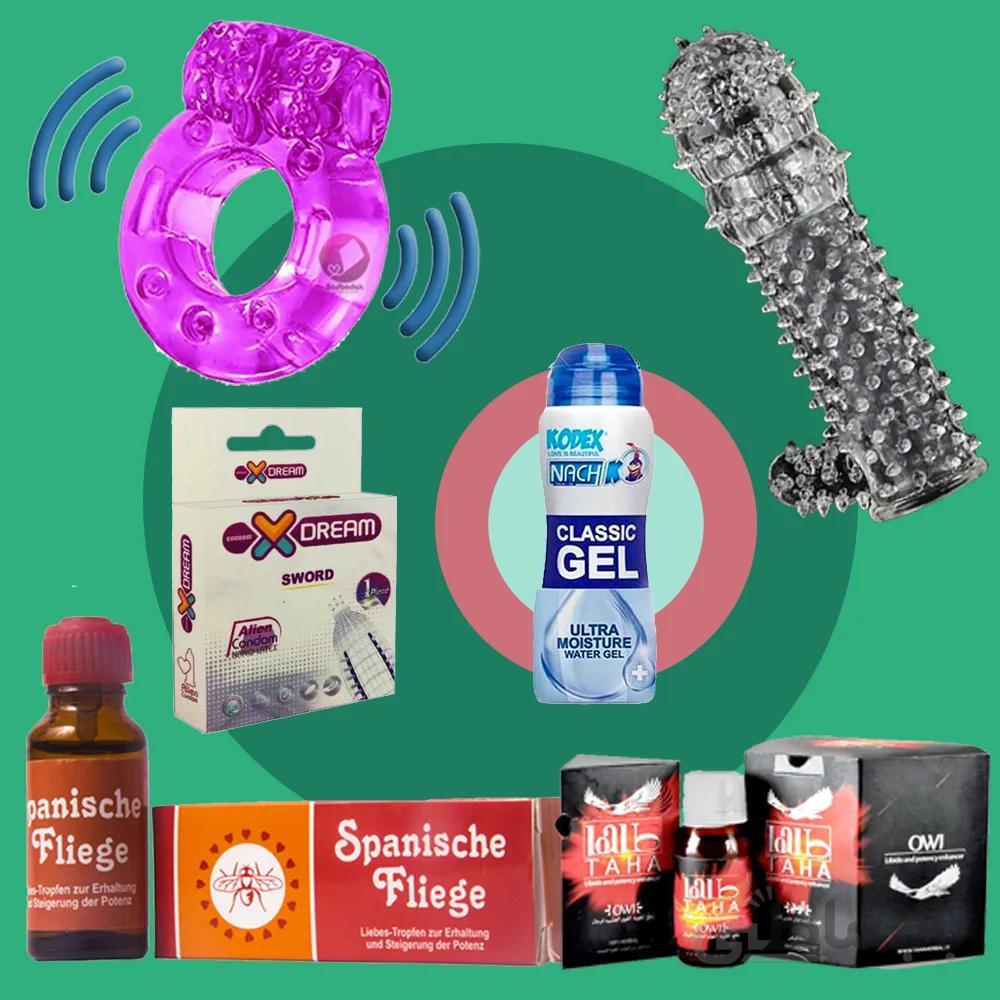داشتن شب رویایی سخت نیست. کاندوم سیلیکونی ضخیم، حلقه ویبراتور، قطره محرک جنسی بانوان، شربت تقویت جنسی آقایان، ژل روان کننده ناچ کدکس و جایزه کاندوم فضایی