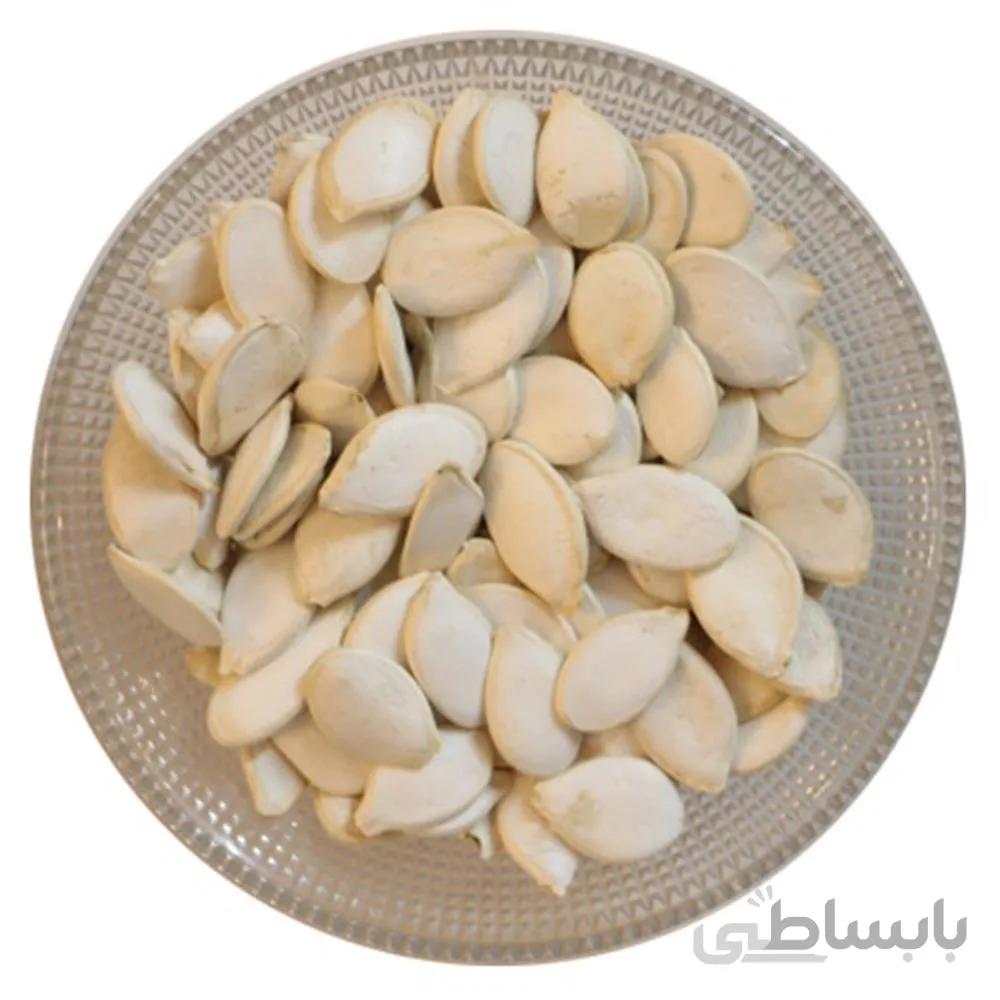 تخمه كدو مرمري خام(بسته 150 گرمی) ا تخمه كدو مرمري خام(بسته 150 گرمی)