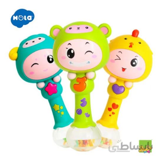 جغجغه چراغدار موزیکال حیوانات هولا کد 3101