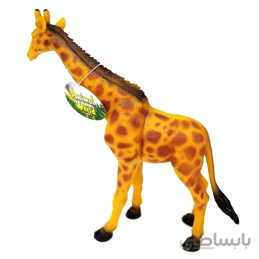 فیگور زرافه اسباب بازی پلاستیکی توپر ANIMAL WORLD