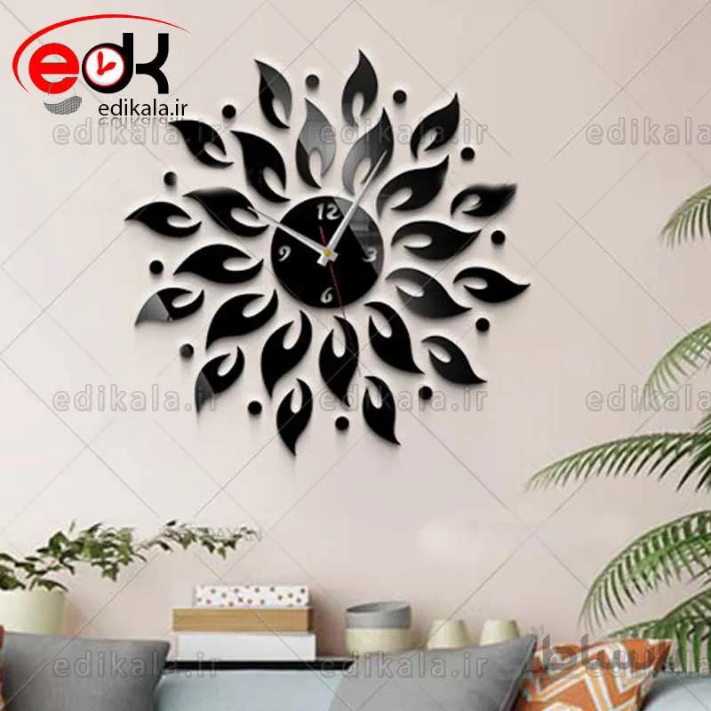 ساعت دیواری فانتزی طرح برگ پاییزی در پنج رنگ
