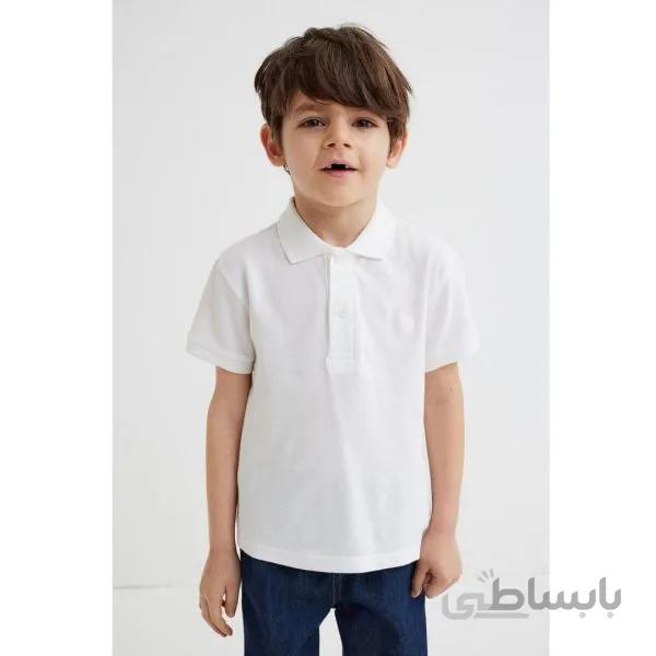 پولوشرت پسرانه سفید(سایزبندی4تا6سال)
