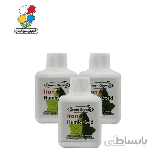 کود مایع آهن با هیومیک اسید گرین گروت بسته 3 عددی مدل GPMS11