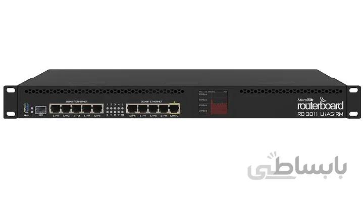 روتر شبکه 10 پورت میکروتیک مدل RB3011UiAS-RM ا RB3011UiAS-RM SFP Ethernet Gigabit Router