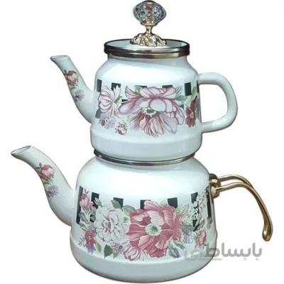 ست کتری و قوری لعابی Miss Betty مدل Flower