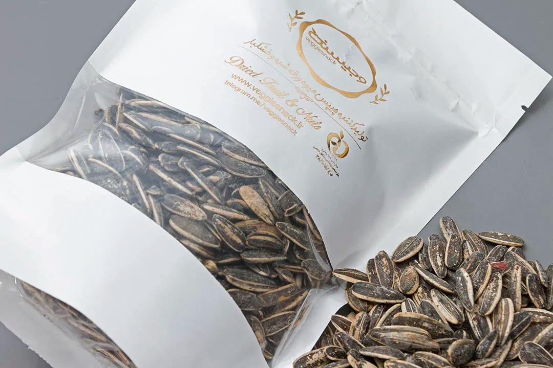 تخمه افتاب گردان دور سفید خام