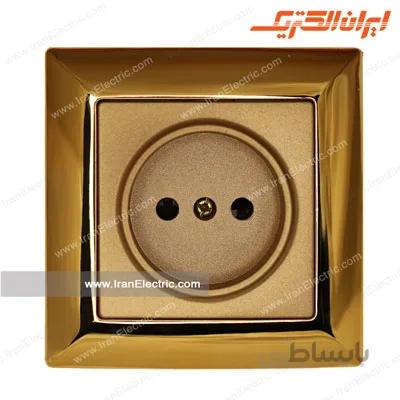 پریز برق ساده الیزه طرح متال طلایی