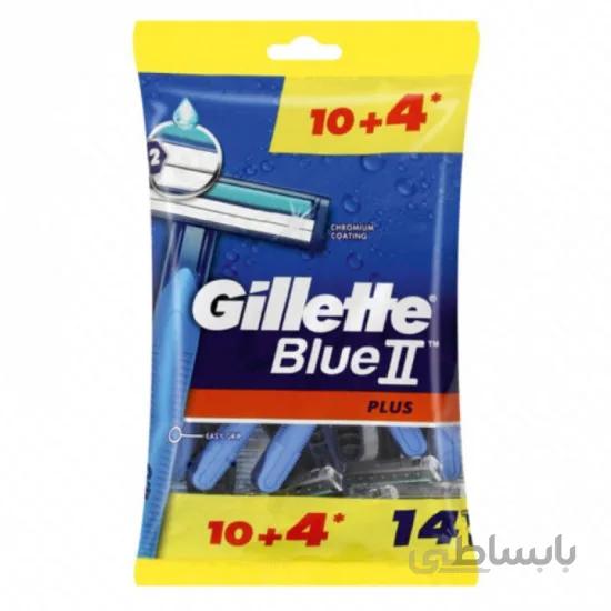 خودتراش 2 لبه ژیلت Gillette Blue 2 بسته 14 عددی