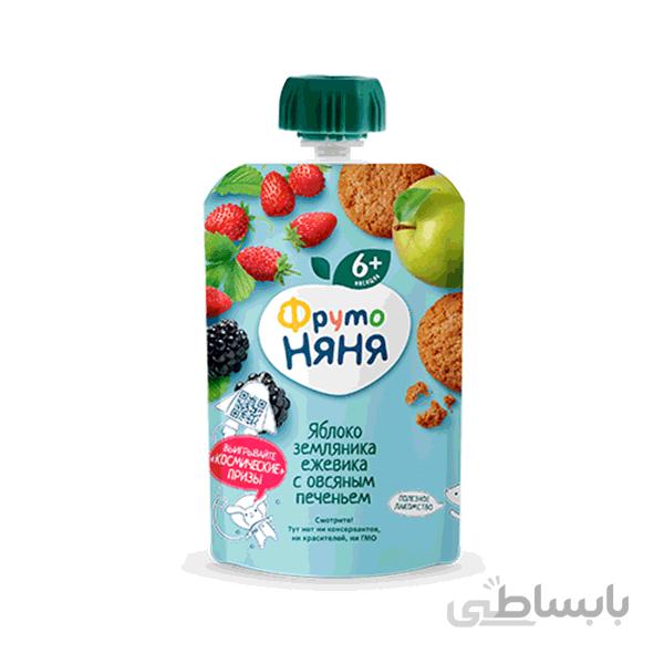 پوره ساندیسی توت فرنگی، سیب، شاتوت با کوکی جو دوسر فروتونیانیا frutonyanya