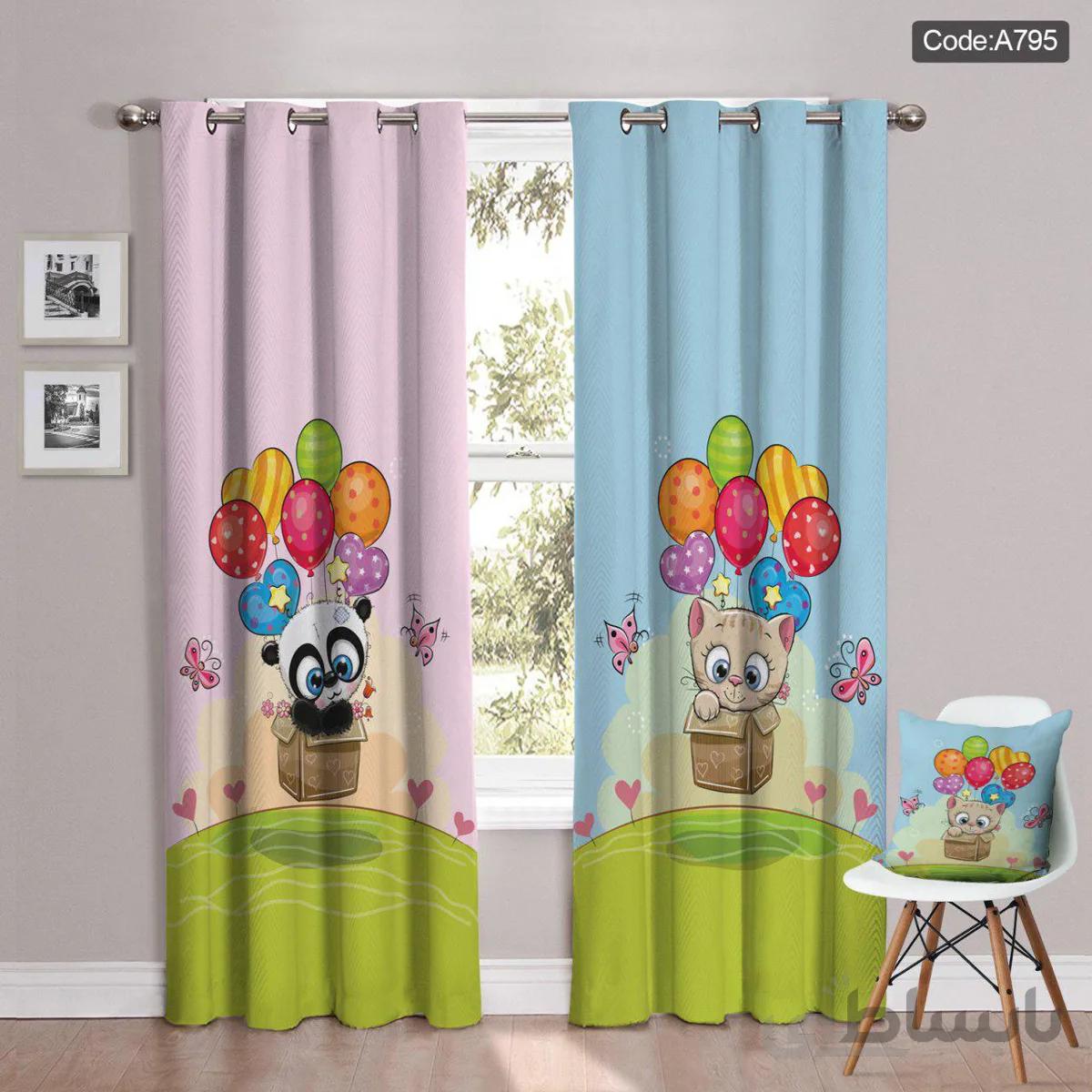 پرده پانچی چاپی کد A795