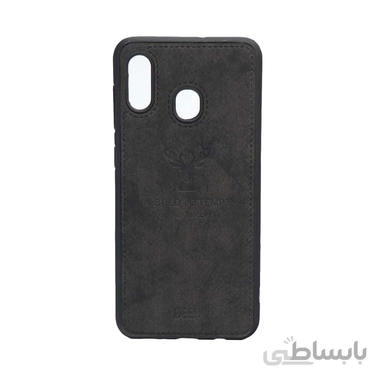 قاب چرمی طرح گوزن مناسب samsung A20/A30