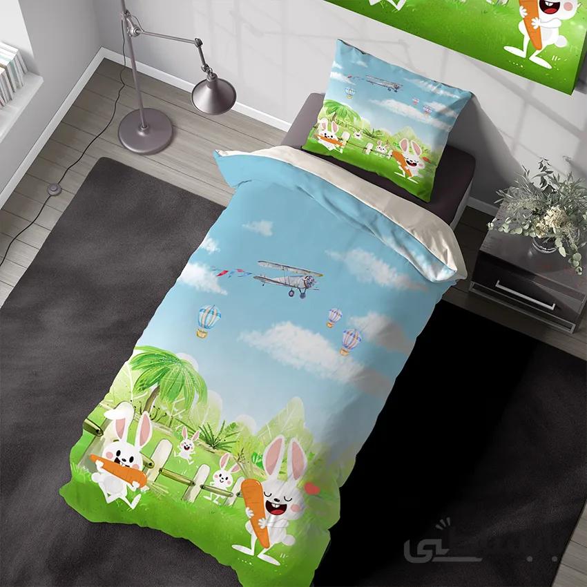 روتختی نوزادی سه بعدی طرح خرگوش های عروسکی CS-1184