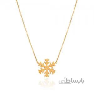 گردنبند طلا زنانه طرح برف کد CN438