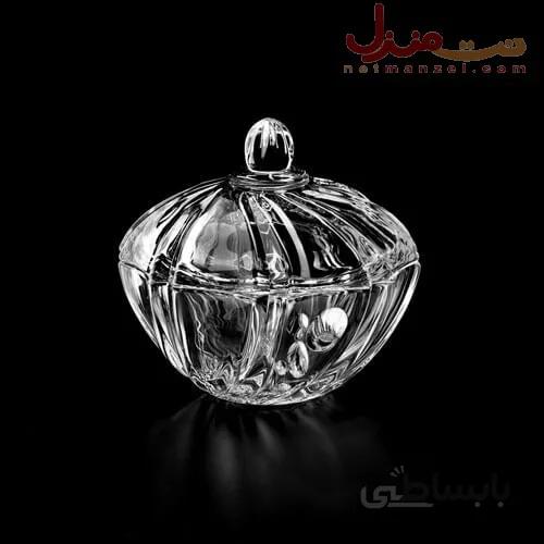 قندان بدون پایه کریستال ایرنا طرح پراگ