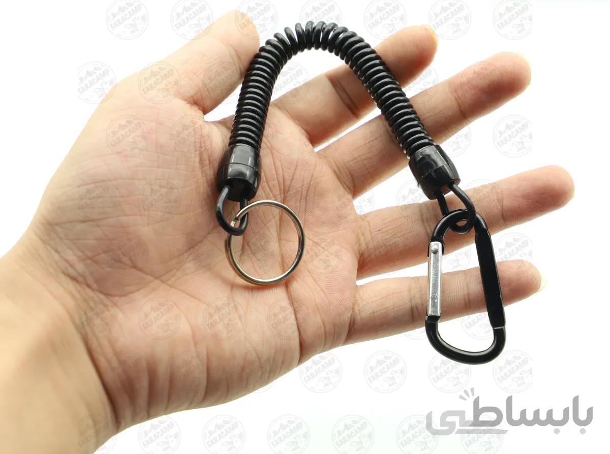 رابط فنری و کارابین جهت اتصال ابزار و لوازم ماهیگیری
