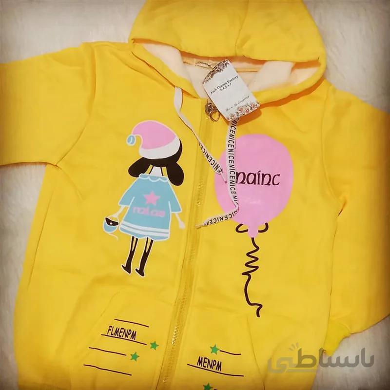 سوییشرت بچگانه دخترانه توکرکی طرح دختر و بادکنک سایز ۵۰ و ۵۵ کد 353