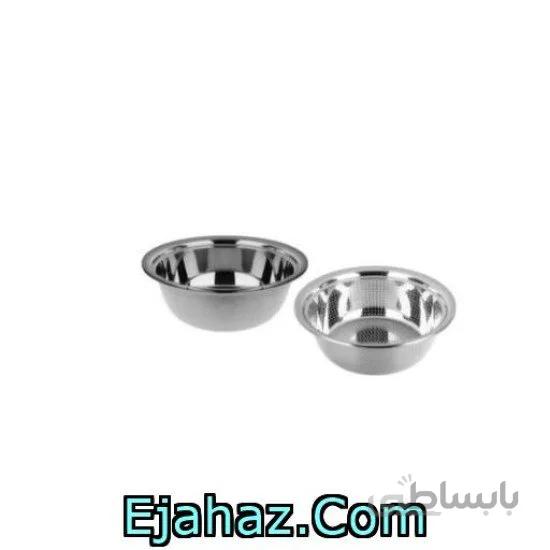 آبکش و لگن استیل یونیک سایز 34