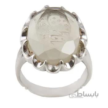 انگشتر نقره مردانه مدل کوارتز کد AM_1836
