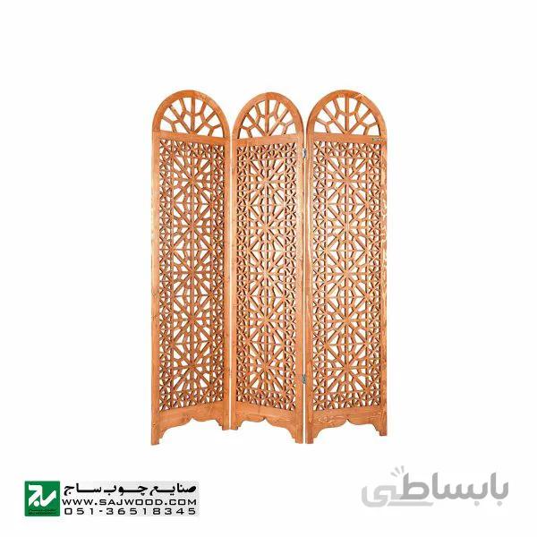 پاراوان دستساز چوبی ، پارتیشن متحرک صنایع چوب ساج مدل ۵۰۴