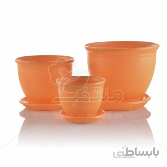 مجموعه 3 عددی گلدان پلاستیکی مدل 3015-3020-3025