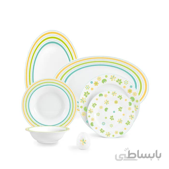 سرویس چینی 102 پارچه چینی زرین سری ایتالیا اف مدل مایورکا