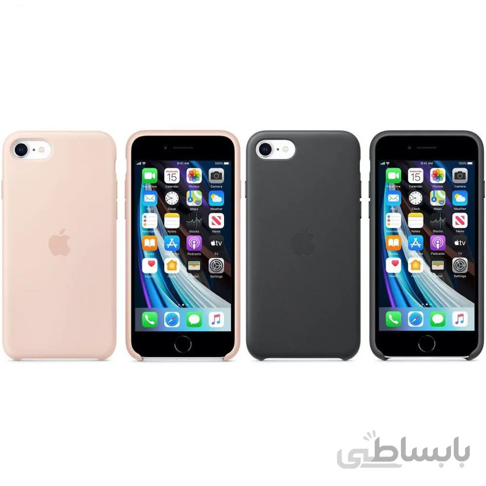 قاب سیلیکونی گوشی اپل ایفون Apple iPhone SE 2020 خاکستری تیره
