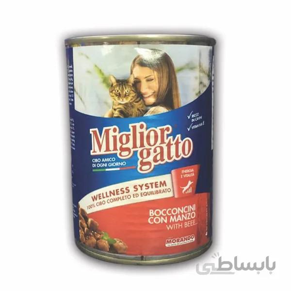 کنسرو گربه میگلیور با طعم بیف - Miglior