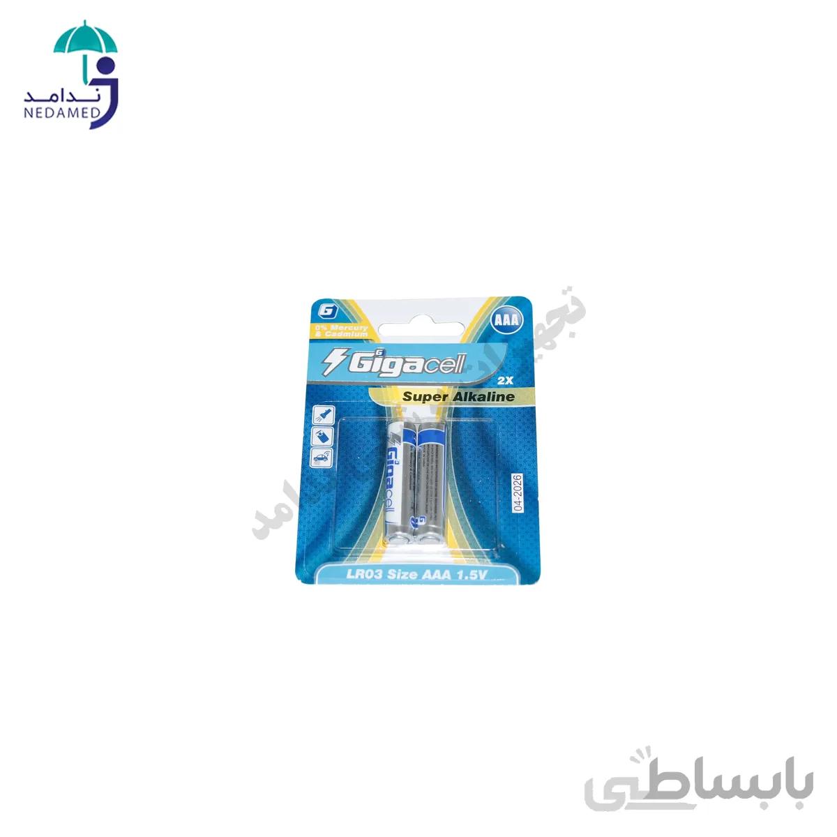 باتری نیم قلمی گیگاسل مدلSuper بسته 2عددی