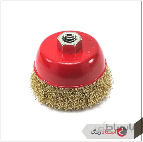 فرچه سیمی کاسه ای 7.5 سانت افشان