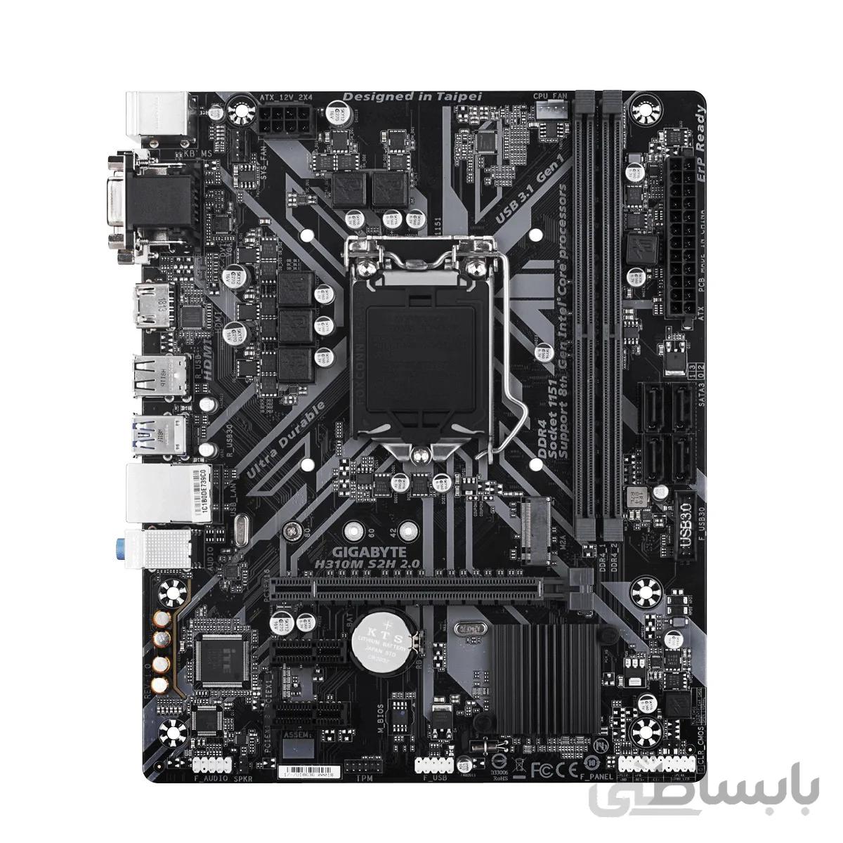 مادربرد گیگابایت مدل H310M S2H ا GigaByte H310M S2H LGA 1151 Motherboard
