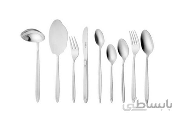 سرویس قاشق و چنگال 73 پارچه ناب استیل مدل پالرمو