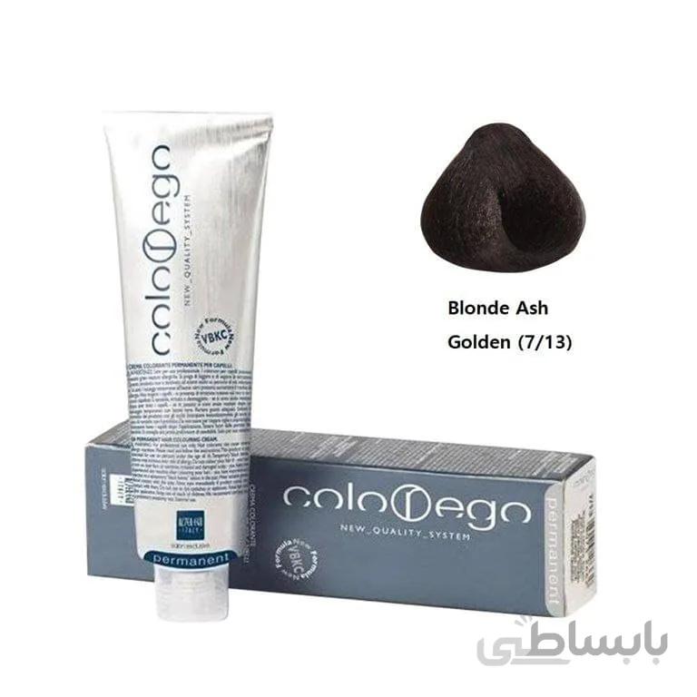 رنگ موی التراگو مدل Colorego کد 7 13 بلوند دودی طلایی روشن