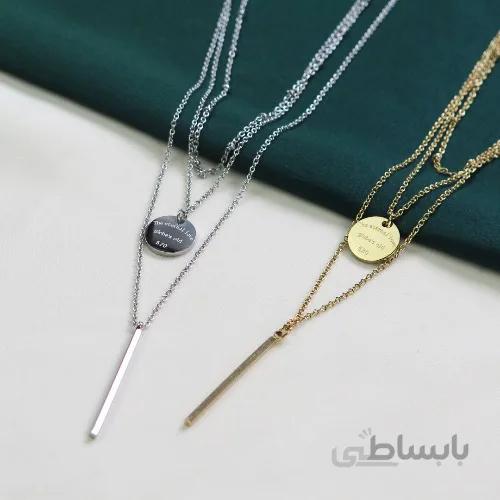 گردنبند سه لاین استیل