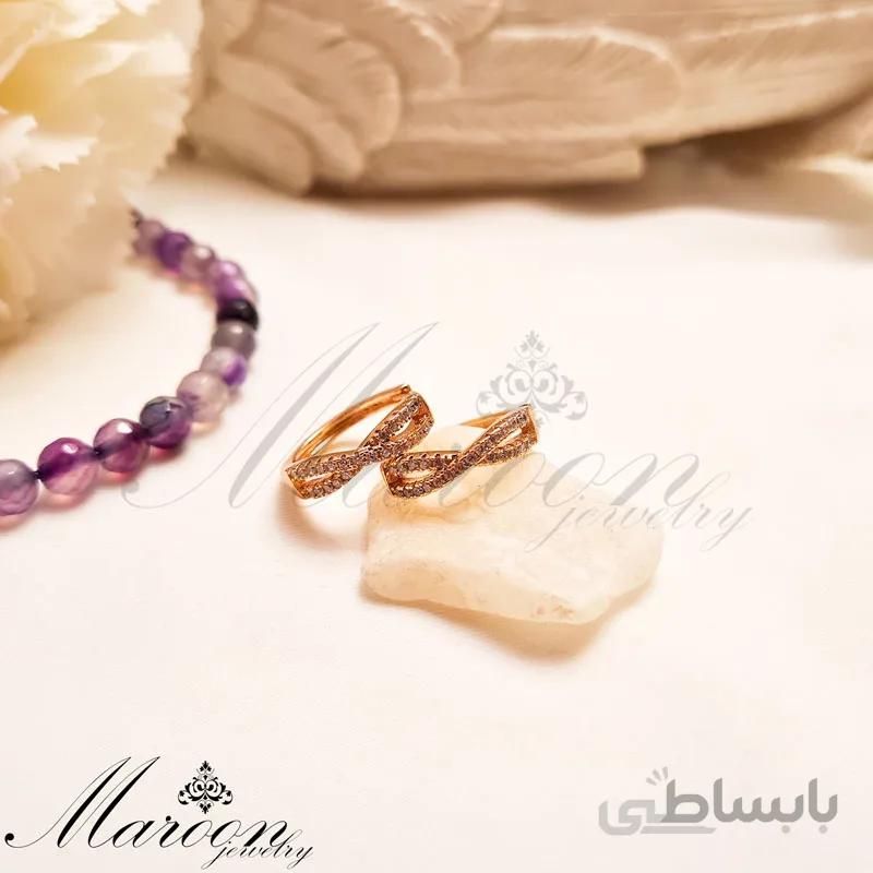 گوشواره حلقه ای ضربدری مارون CG41