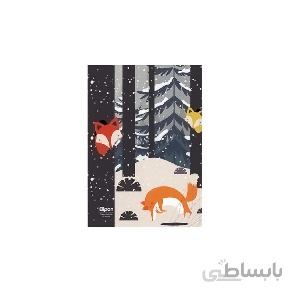 دفتر مشق 60 برگ ته چسب الیپون کد 2151236