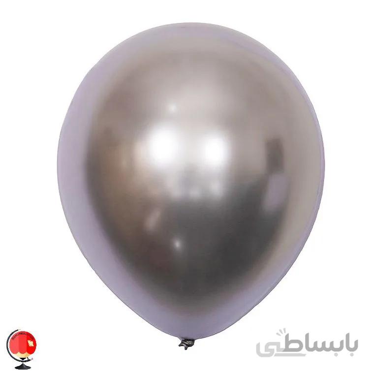 بادکنک کروم نقره ای سایز 6 اینچ