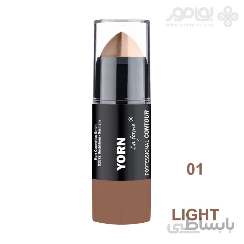 استیک کانتور و هایلایتر یورن رنگ Light شماره 01