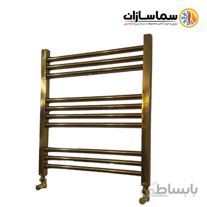 رادیاتور حوله خشک کن استیل رویال طلایی مات 10 لول