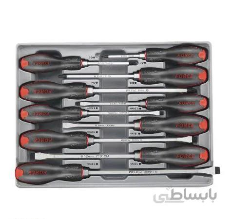 سری پیچ گوشتی چکش خور تخت و چهار سو 10 عددی فورس – FORCE مدل 2108