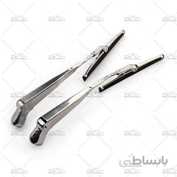 پایه و تیغه برف پاک کن استیل چراغ جلو