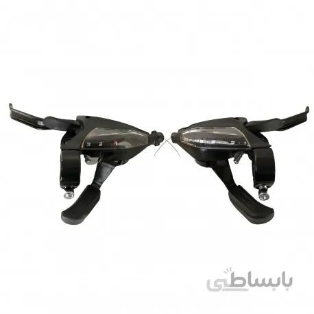 دسته دنده كلاجدار دوچرخه طرح شيمانو مدل 8SP - بسته 2 عددی