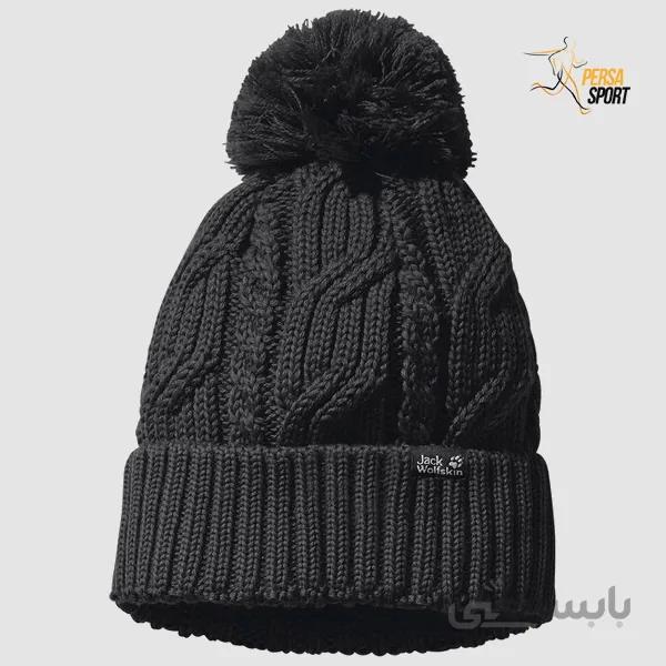 کلاه زمستانی جک ولفسکین STORMLOCK POMPOM BEANIE Black