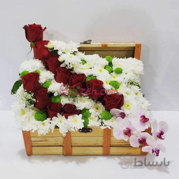 باکس گل صندوق چوبی