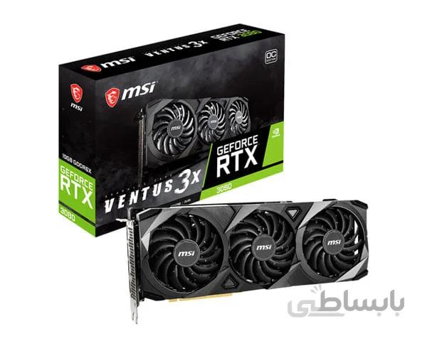 کارت گرافیک ام اس آی مدل GeForce RTX 3080 VENTUS 3X OC 10GB