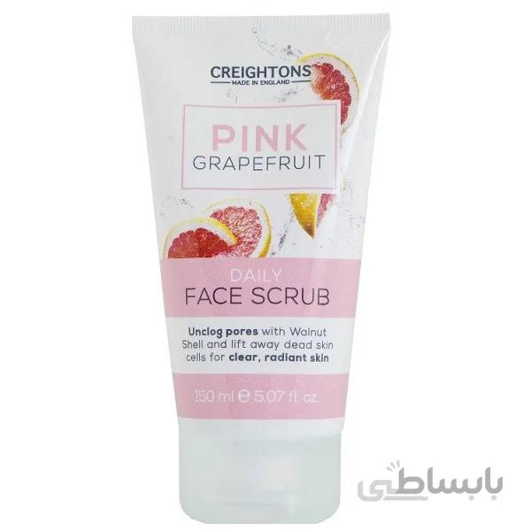 اسکراب کریتونز Creightons مدل گریپ فروت صورتی Pink Grapefruit حجم ۱۵۰ میل ا Creightons Pink Grapefruit Daily Face Scrub 150ml
