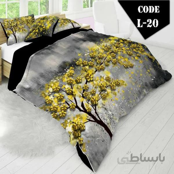 روتختی سه بعدی ساتن ابریشم ترک طرح طبیعت - کد 20